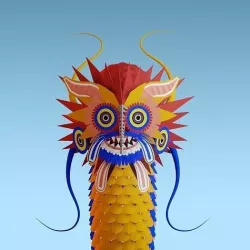 korean dragon 3D model