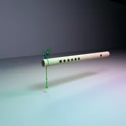 Krishna Flute Low-poly 3D model