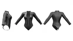 Latex BodySuit With Zip Low-poly 3D model