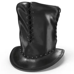 Leather Top Hat 3D model