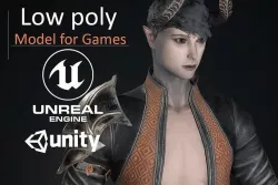 Low poly Game ready Kirin  Low-poly 3D model