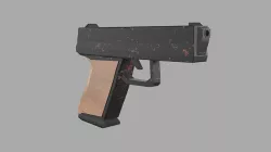 Low Poly Pistol 3D model