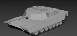 M1A2- Abrams  Low-poly 3D model