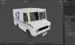 Mail Truck 3D model