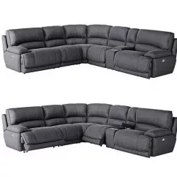 Mario 6 Piece Dual-Power Reclining Sectional 3D model