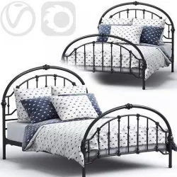 Mccully Queen Standard Bed by Alcott Hill 3D model
