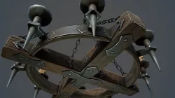 Medieval Chandelier Low-poly 3D model