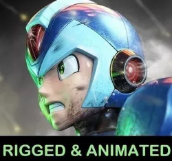 Megaman X Low-poly 3D model