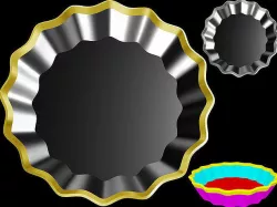 Metal Line Petal Tray Low-poly 3D model