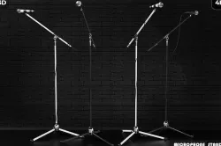 Microphone with Stand Low-poly 3D model