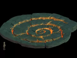 Mountain - spell circle magma platform 09 3D model