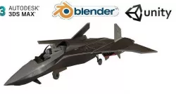 MSF-33 stealth multirole fighter jet 3d model Low-poly 3D model