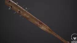 Nail Bat Low-poly 3D model