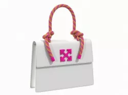 Off-White Bag Jitney Gummy White Pink Low-poly 3D model