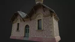 Old Hungarian Water Tower Low-poly 3D model