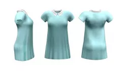Peter Pan Collar Shift Dress Low-poly 3D model
