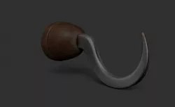 Pirate Hook - Metal Hand Low-poly 3D model