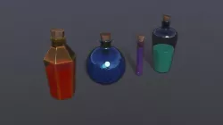 Potion pack Low-poly 3D model