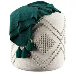 Pouf Volos ecru LA REDOUTE INTERIEURS 3D model