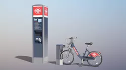 Public Bicycle Hire Scheme Low-poly 3D model
