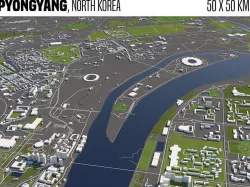Pyongyang North Korea 3D model