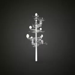 radar and anchor light 1 3D model