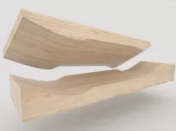 Ready to be milled mold for Skateboard decks 3D model