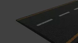 realastic low poly road Low-poly 3D model