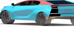Rear engine coupe suv 3D model