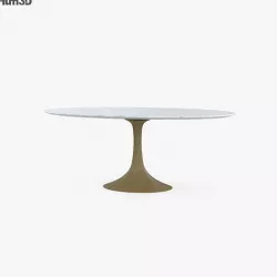 Restoration Hardware Aero Marble Dining Table 3D model