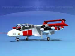 Rockwell OV-10 Bronco California Fire Department 3D model