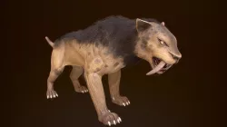 Sabertooth - Smilodon Rigged PBR  Low-poly 3D model