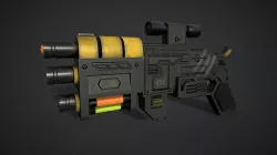 Sci Fi Concept Ray Gun Low-poly 3D model