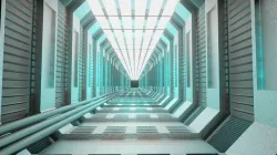 Sci-fi Hallway Design in Eevee 3D model