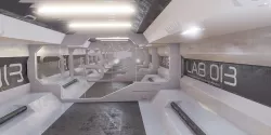 sci-fi laboratory tunnel  3D model