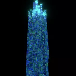 Sci fi Skyscrapers 2 3D model