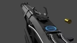 Scifi Gun ww1A Low-poly 3D model