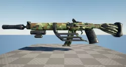 Scifi Gun ww1B Low-poly 3D model