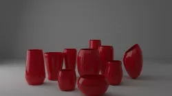 Set of 10 vases 3D model