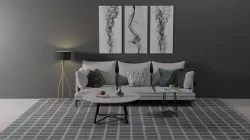 Small  Modern Living Room 3D model
