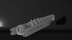 Space combat ship  Low-poly 3D model