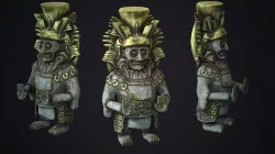 Statue sculpture Maya Figure Props totem Gameready AR Low-poly 3D model