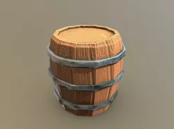 Stylized Barrel 2 Low-poly 3D model