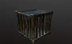 Stylized Cage Metal Low-poly 3D model