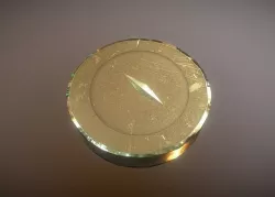 Stylized Gold Coin Low-poly 3D model