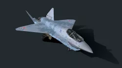 Sukhoi checkmate T-75 LTS Low-poly 3D model