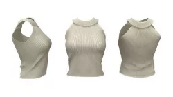Summer Wooly Crop Top Low-poly 3D model