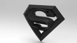Superman Logo 3D model