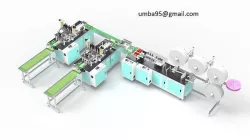 Surgical mask production line 3D model
