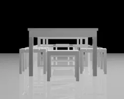 Table and chairs 3D model